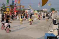 羽黒の夏祭り(5) 一輪車パレード。東児童センターのみなさん。