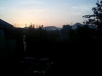 初秋 あけぼの。東の空に陽が昇る