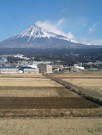 富士山。東海道新幹線から