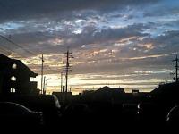 秋分の日 夕焼け 20℃ 湿度92%