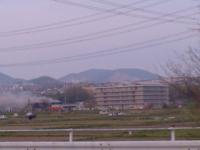 倉庫火災(春日井市庄名町)出火2時間後