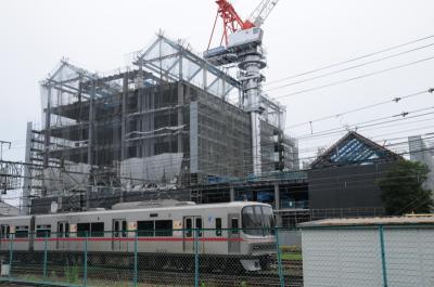 犬山市役所新庁舎建築中(090711撮影)