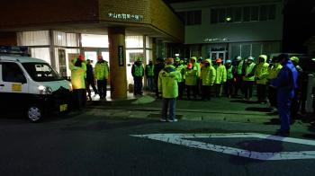 年末警戒夜回り隊。羽黒町会長会、羽黒コミ。